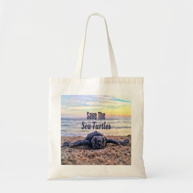 Save The Sea Turtles Tote Bag (Front)