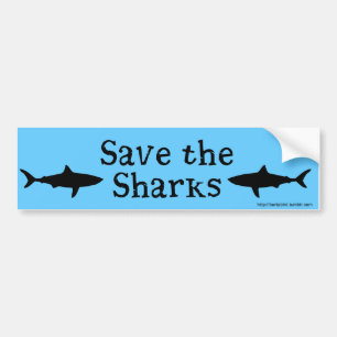 Save the Sharks bumper sticker