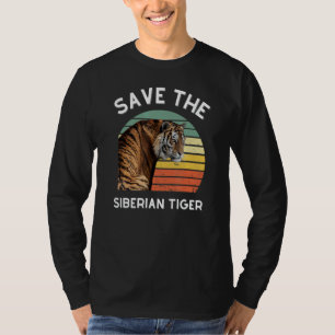 Save The Siberian Tiger Retro Men Women Kids T-Shirt