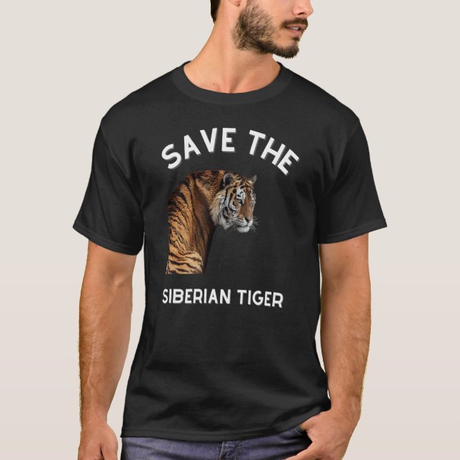 Save The Siberian Tiger Safari Men Women Kids T-Shirt (Front)