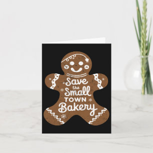 Save The Small Xmas Town Kery Gingerbread Christma Card