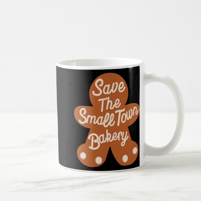Save The Small Xmas Town Kery Gingerbread Christma Coffee Mug (Right)