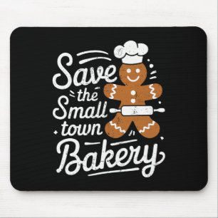 Save The Small Xmas Town Kery Gingerbread Christma Mouse Mat