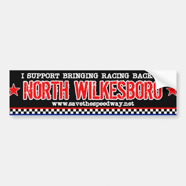 Save The Speedway Bumper Sticker (Front)