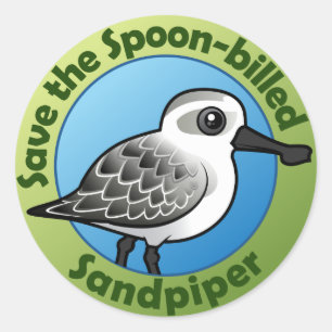 Save the Spoon-billed Sandpiper Classic Round Sticker