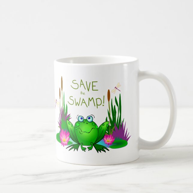 Save the Swamp Twitchy the Frog Coffee Mug (Right)
