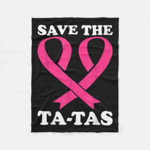 Save The Ta-tas! Breast Cancer Awareness Fleece Blanket
