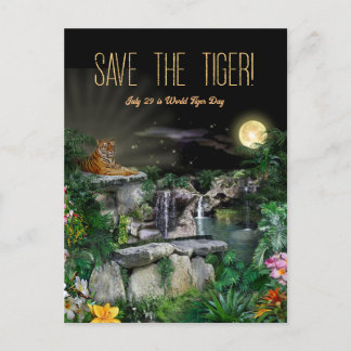 Save the Tiger / World Tiger Day Postcard