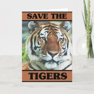 Save the Tigers Card