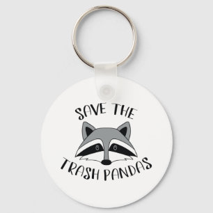 Save The Trash Pandas Key Ring