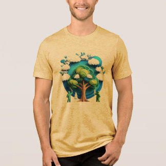 Save the tree t-shirt design  Tri-Blend shirt