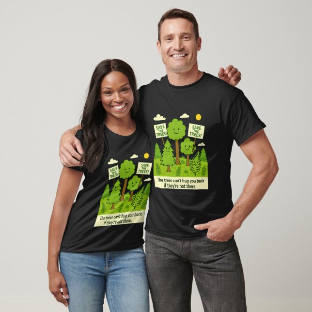 Save the Trees – Cute Environmental Cartoon T-Shirt (Unisex)