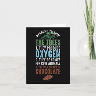 Save The Trees Environment Animal Chocolate  Card