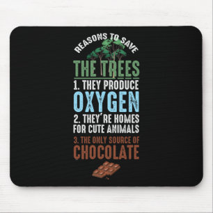 Save The Trees Environment Animal Chocolate Mouse Mat