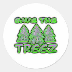 Save the Treez Classic Round Sticker