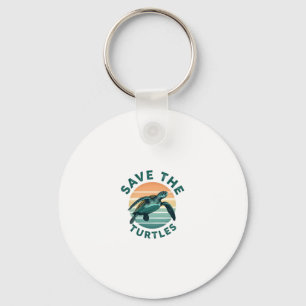 Save The Turtles Animal Turtle Pet Lover (1) Key Ring