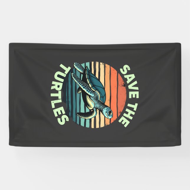 Save The Turtles Animal Turtle Pet Lover (2) Banner (Horizontal)