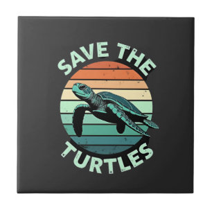 Save The Turtles Animal Turtle Pet Lover (4) Tile