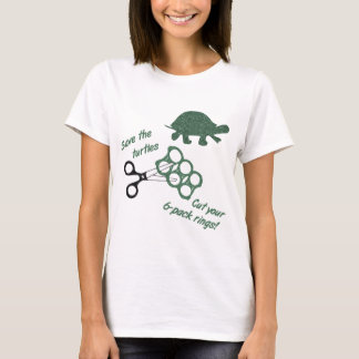Save the Turtles Cut Six Pack Rings T-Shirt