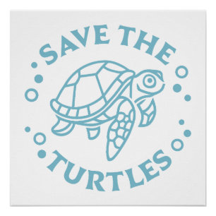 Save the turtles poster