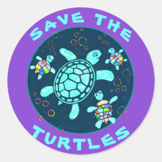 Save the Turtles Stickers
