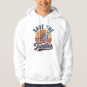 Save The Turtles Vintage Sea Turtle T-Shirt Design Hoodie
