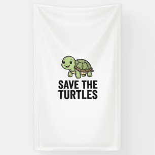 Save The Turtles Vintage Turtle Conservation Shirt Banner