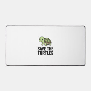 Save The Turtles Vintage Turtle Conservation Shirt Desk Mat