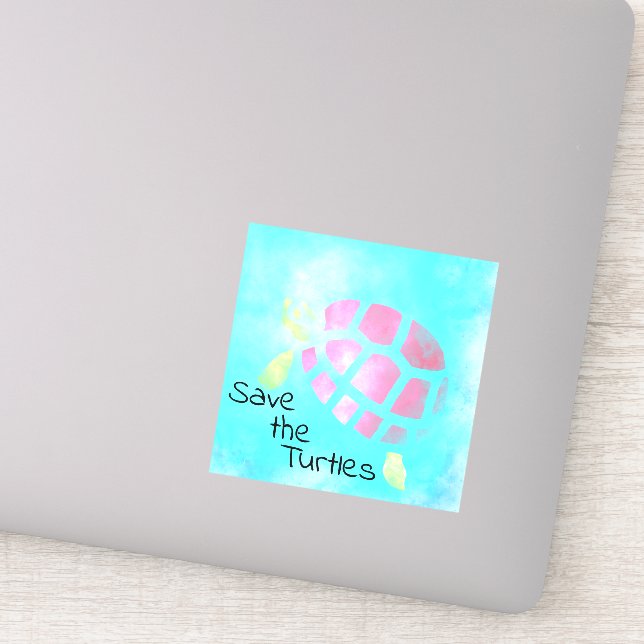 Save the Turtles Watercolor (Detail)