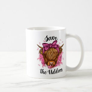 Save The Udders Breast Cancer Awareness Warrior Co Coffee Mug