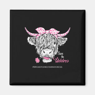 Save The Udders Heifer Cow Breast Cancer Awareness Magnet