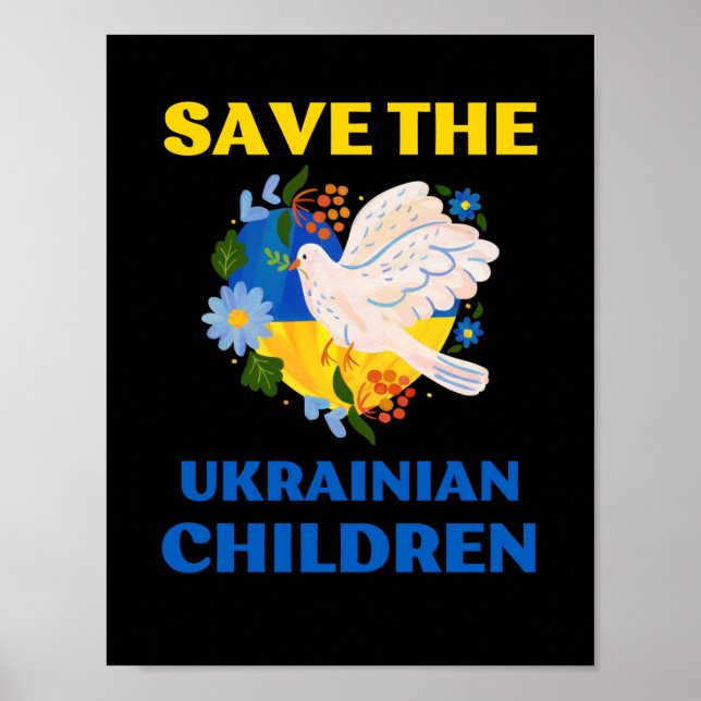 save the ukrainian children poster (Front)