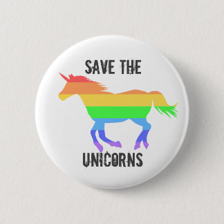 Save The Unicorns 6 Cm Round Badge