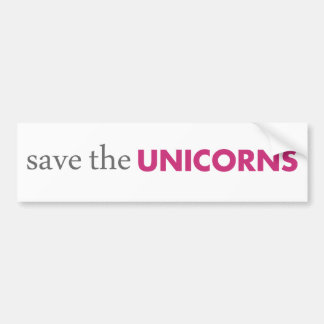 Save the Unicorns Bumper Sticker