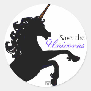 Save the Unicorns Classic Round Sticker