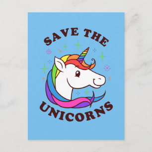 Save The Unicorns Postcard