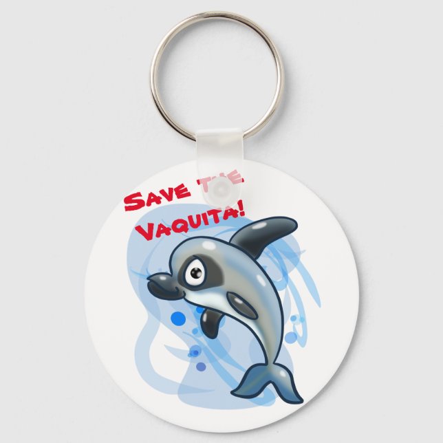 Save the Vaquita! Key Ring (Front)