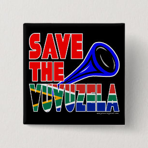 Save The Vuvuzela 15 Cm Square Badge