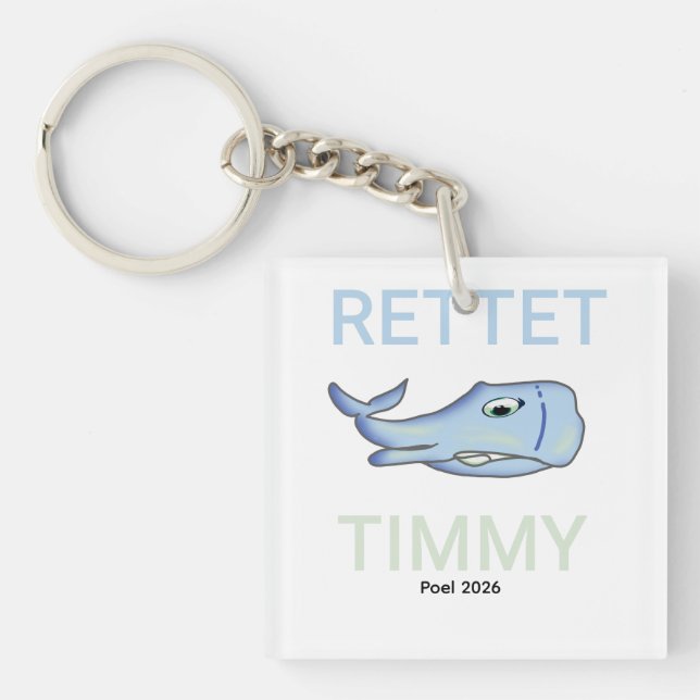 save the whale key ring (Front)