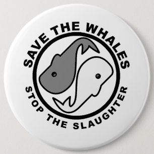 Save the Whales - Animal Rights 6 Cm Round Badge