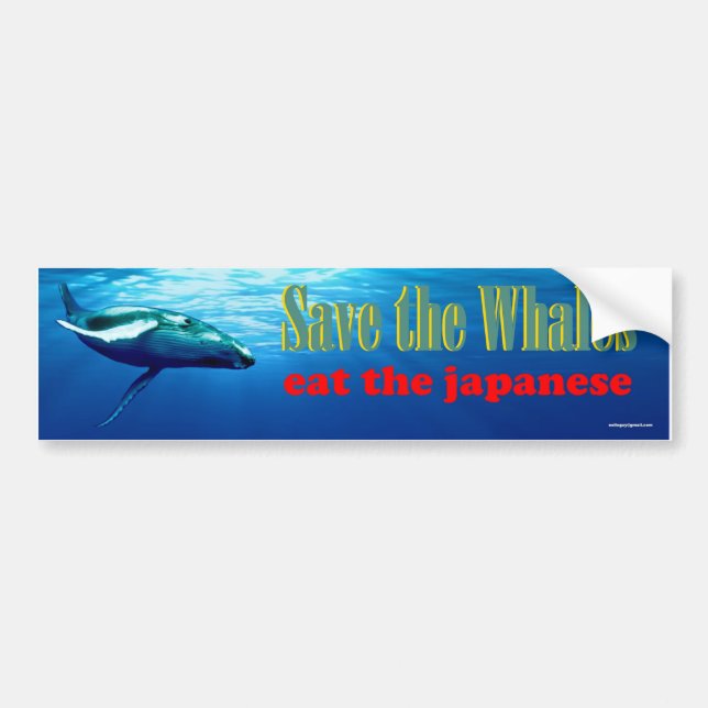 save the whales... bumper sticker (Front)
