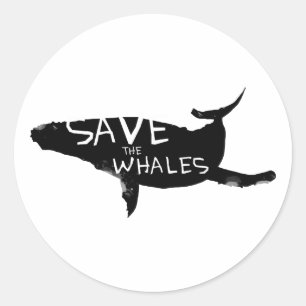 Save the Whales Classic Round Sticker