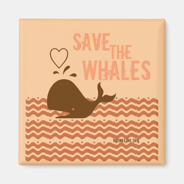 Save The Whales - Environmentally Conscious Magnet (Front)