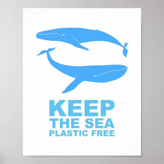 Save the Whales · Keep the Sea Plastic Free Apron Poster (Front)