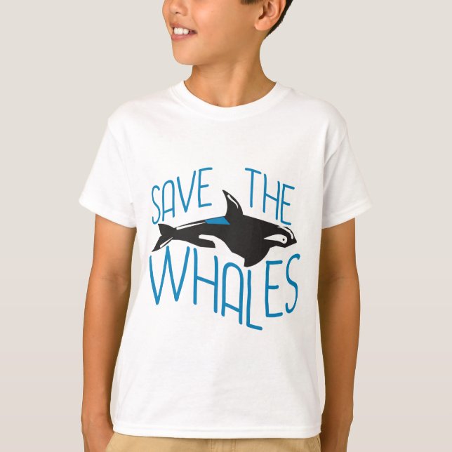 Save the Whales Kids T-Shirt (Front)