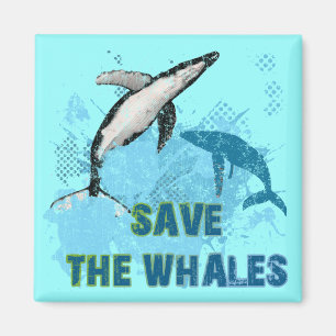 SAVE THE WHALES MAGNET
