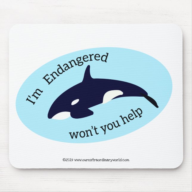 Save the Whales Mouse Mat (Front)