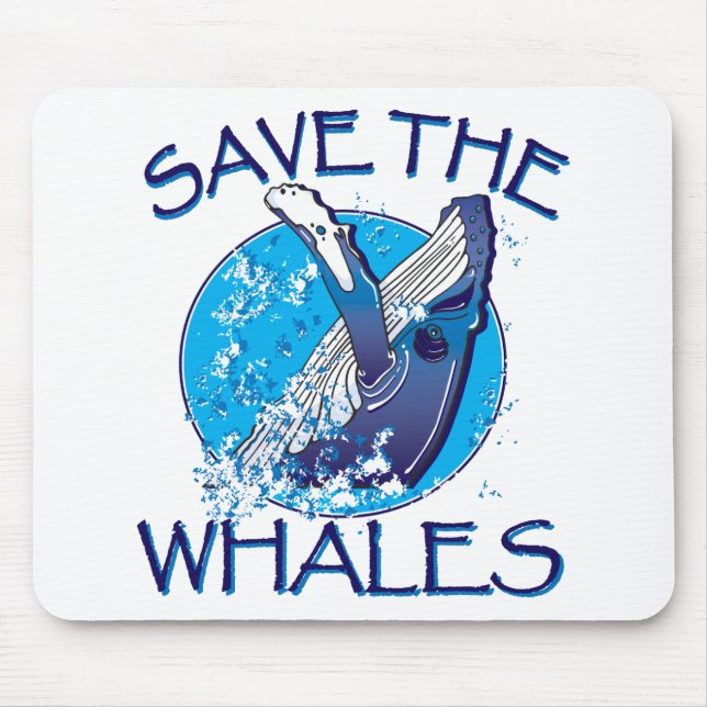 Save the Whales Mouse Mat (Front)