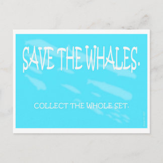 save the whales postcard