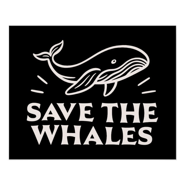 Save the whales poster (Front)